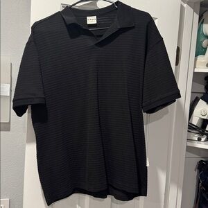 Black Striped Polo Shirt